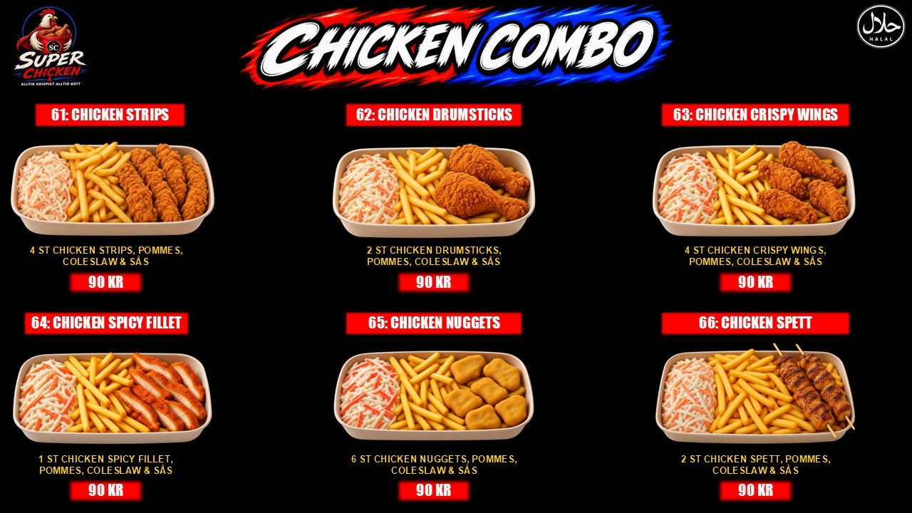 Chicken combo meny